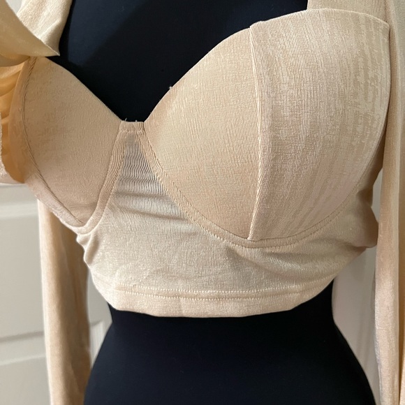 NWT Fashion Nova Weekend Behavior Cowl Neck Crop Top - Picture 9 of 16